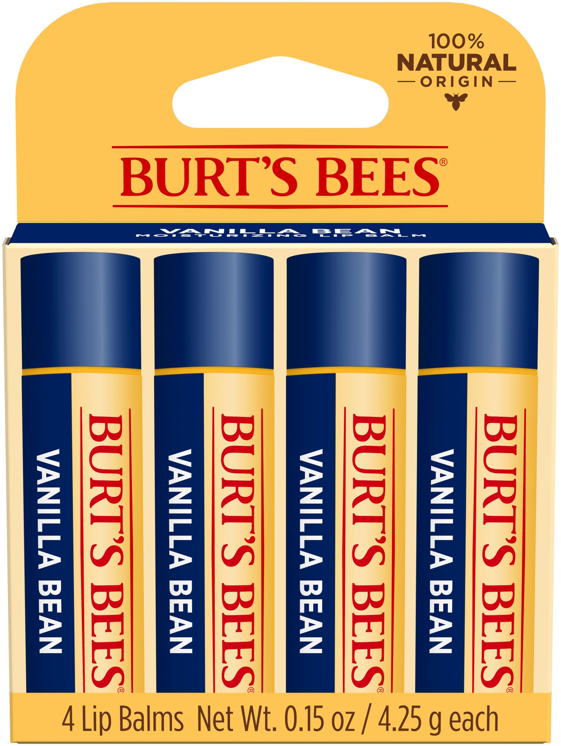 Bálsamo Labial Burt'S Bees Hidratante Con Vainilla 100% Natural