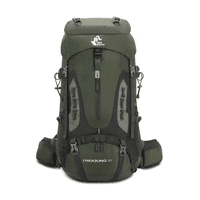 Genérico - Mochila Impermeable 60L Con Cubre Mochila Color Verde