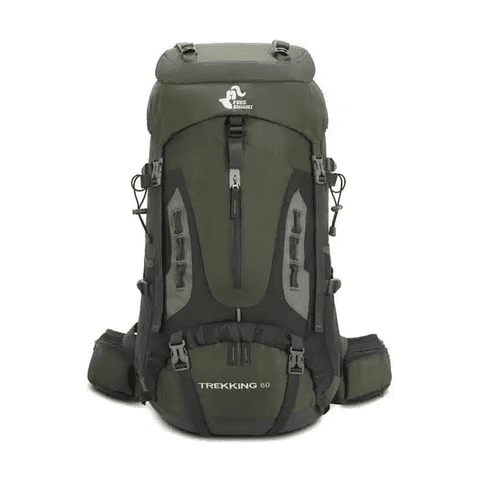 Genérico - Mochila Impermeable 60L Con Cubre Mochila Color Verde