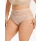 thumbnail image 4 of INSPIRE CHIC Ropa interior femenina de cintura alta, bragas de encaje de malla suaves, talla grande 2XL albaricoque, 4 of 4