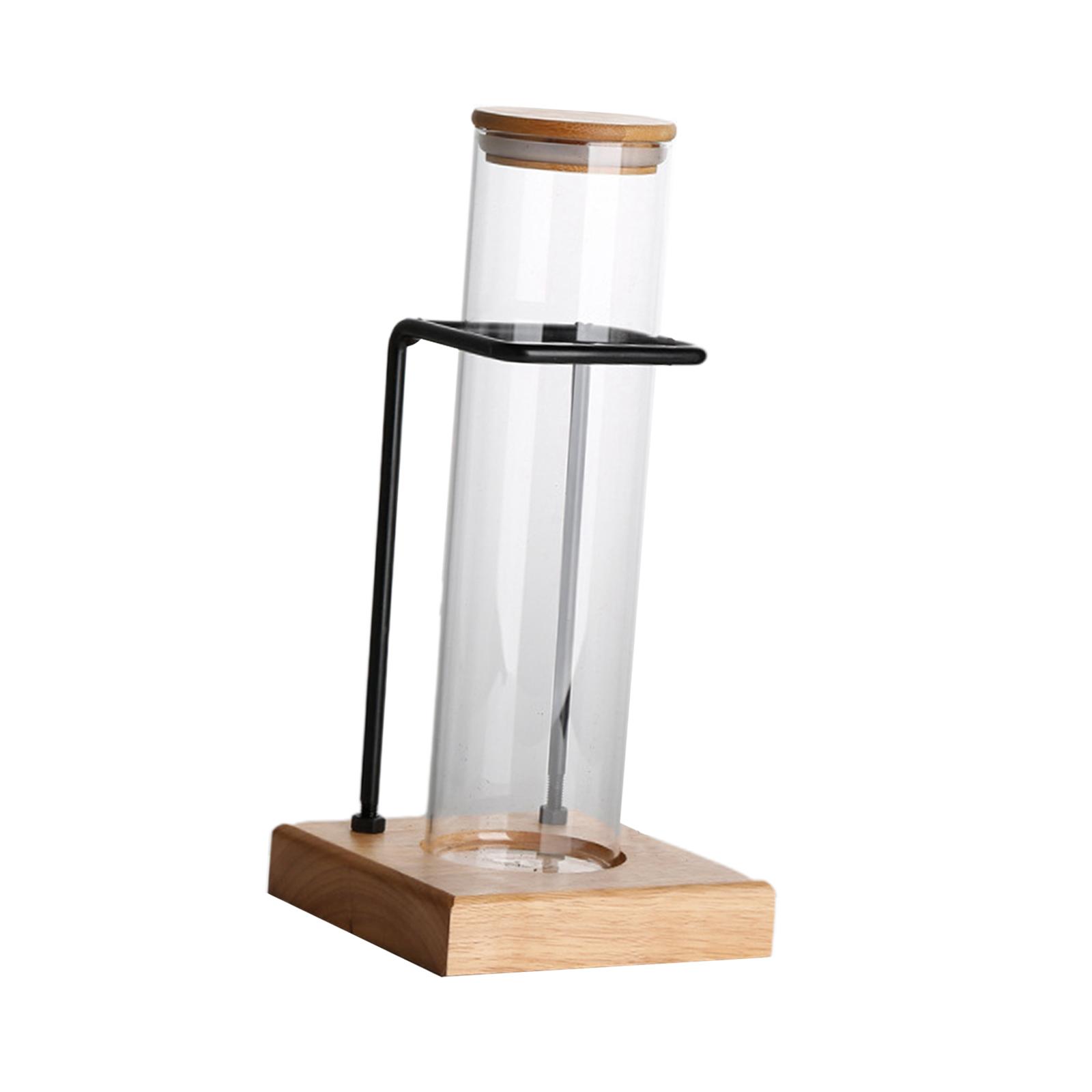 Magideal - Estante De Exhibición De Té Para El Hogar, Bote De Cereales, Almacenamiento Sellado, Botella De Vidrio Transparente, Estante De Especias, Exhibición