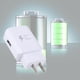 thumbnail image 4 of Cargador de pared rápido USB 3.0 de un solo puerto, 5 W-15 W, adaptador de corriente, blanco (enchufe estadounidense, 110-240 V), 4 of 8