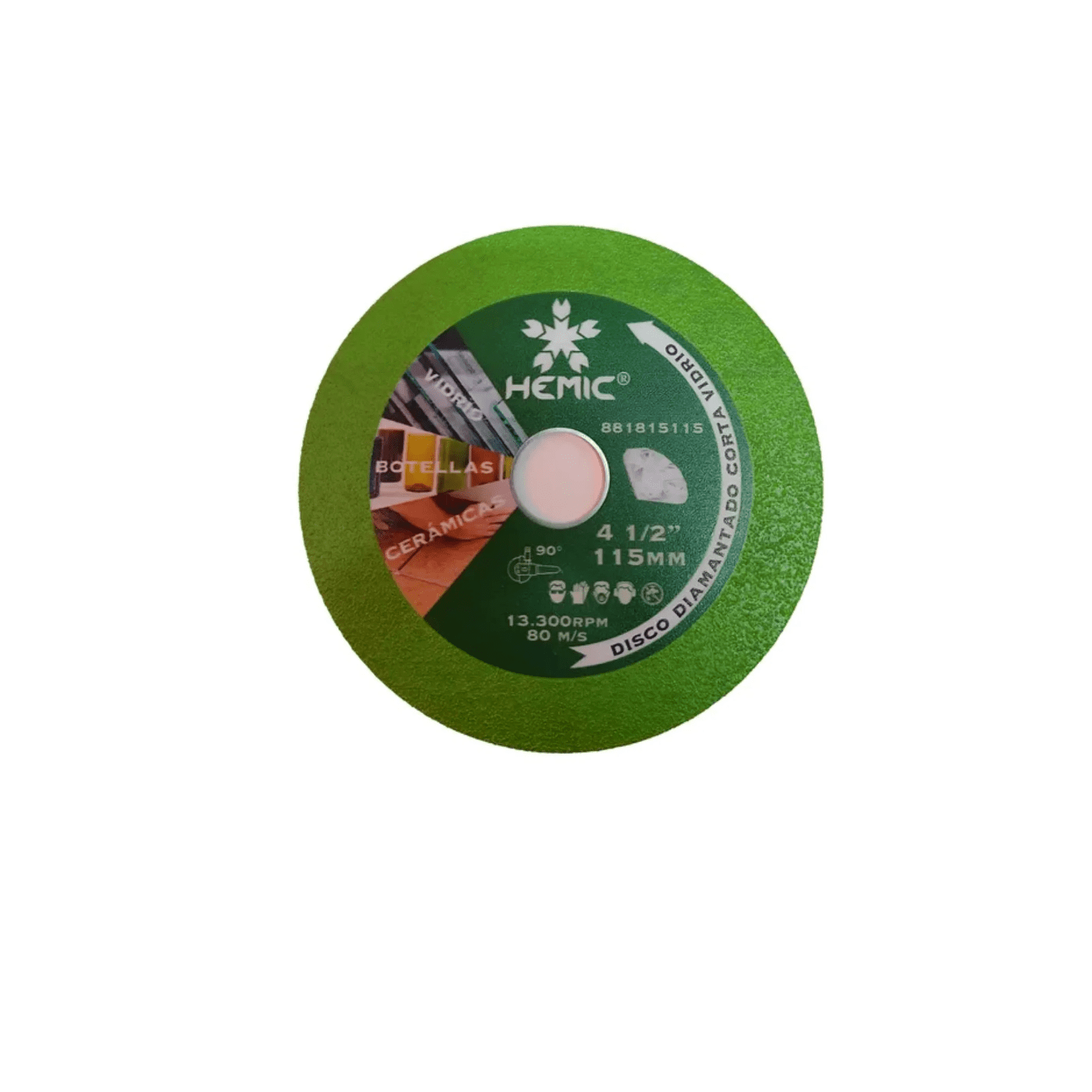 Hemic - Disco Diamantado Para Cortar Vidrio 115mm