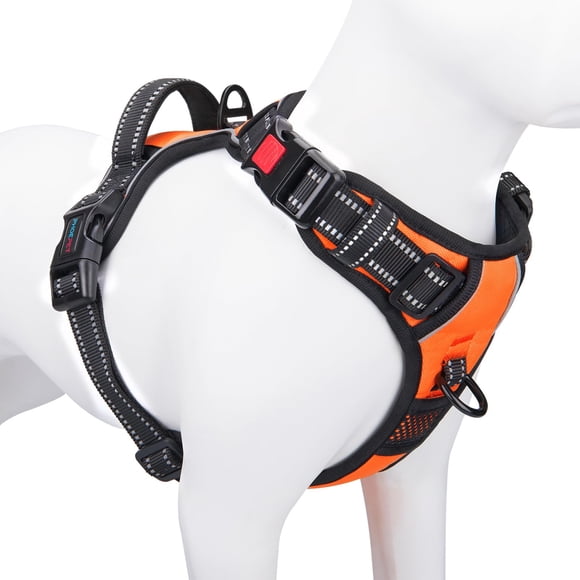 Chaleco reflectante con clip frontal ajustable PHOEPET con arnés para perros