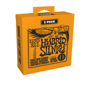 Pack De 3 Set De Cuerdas Ernie Ball Hybrid Slinky Nickel 9 - 46