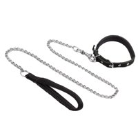 Magideal - Correa Para Perro, Cuerda De Tracción Para Mascotas, Cómoda Y Portátil, Correa Para Caminar Para Entrenamiento De Perros Pequeños, Medianos Y Grandes Negro Con Cuello