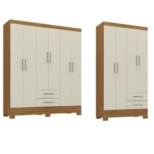 Movelaria - Combo Clóset 6 Puertas + Clóset 4 Puertas Off White R6242