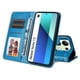 thumbnail image 4 of Funda tipo cartera FOXDOCK para Xiaomi Redmi Note 13 4G , diseño girasol en relieve, cuero PU, cierre magnético, soporte y tarjetero, 4 of 5
