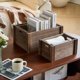 thumbnail image 4 of Caja de almacenamiento VDEHOM de madera marrón, pack de 3, 38 x 28 x 18 cm, 4 of 8