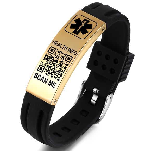 Pulseras médicas Código QR Theluckytag ID de alerta médica