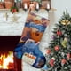thumbnail image 1 of Somos Osos Tema: Calcetines de Navidad, fino lino blanco para colgar en escaleras y chimenea, decoración navideña para el hogar, regalo de Navidad.54cm×38cm, 1 of 5