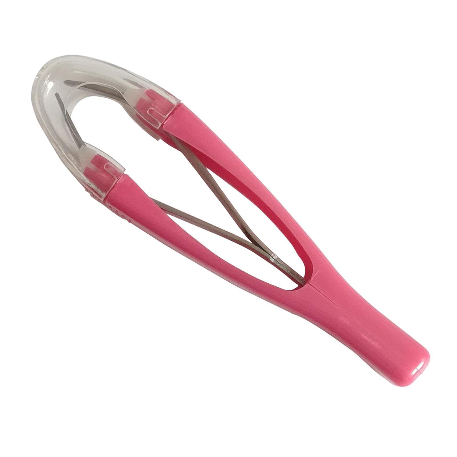 Magideal - Pinzas Inclinadas Para Cejas, Depilador De Cejas, Cortadora De Cejas Retráctil Automática Portátil, Clip De Eliminación De Cejas Para Salón De Princip Rosa