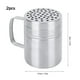 thumbnail image 2 of Salero y pimentero con asa, salero de acero inoxidable para cocina, recipiente para condimentos, dispensador de especias con orificios en la tapa para sal, pimienta, canela, azúcar glas y barbacoa., 2 of 5