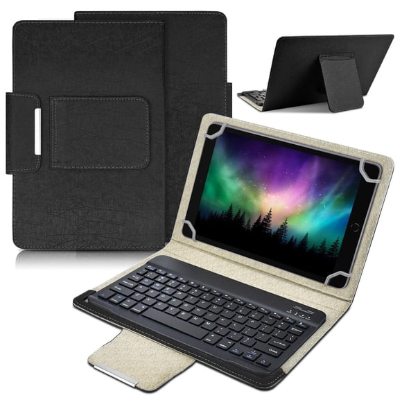 Funda para tableta DETUOSI Universal de 10.1 pulgadas con teclado Android