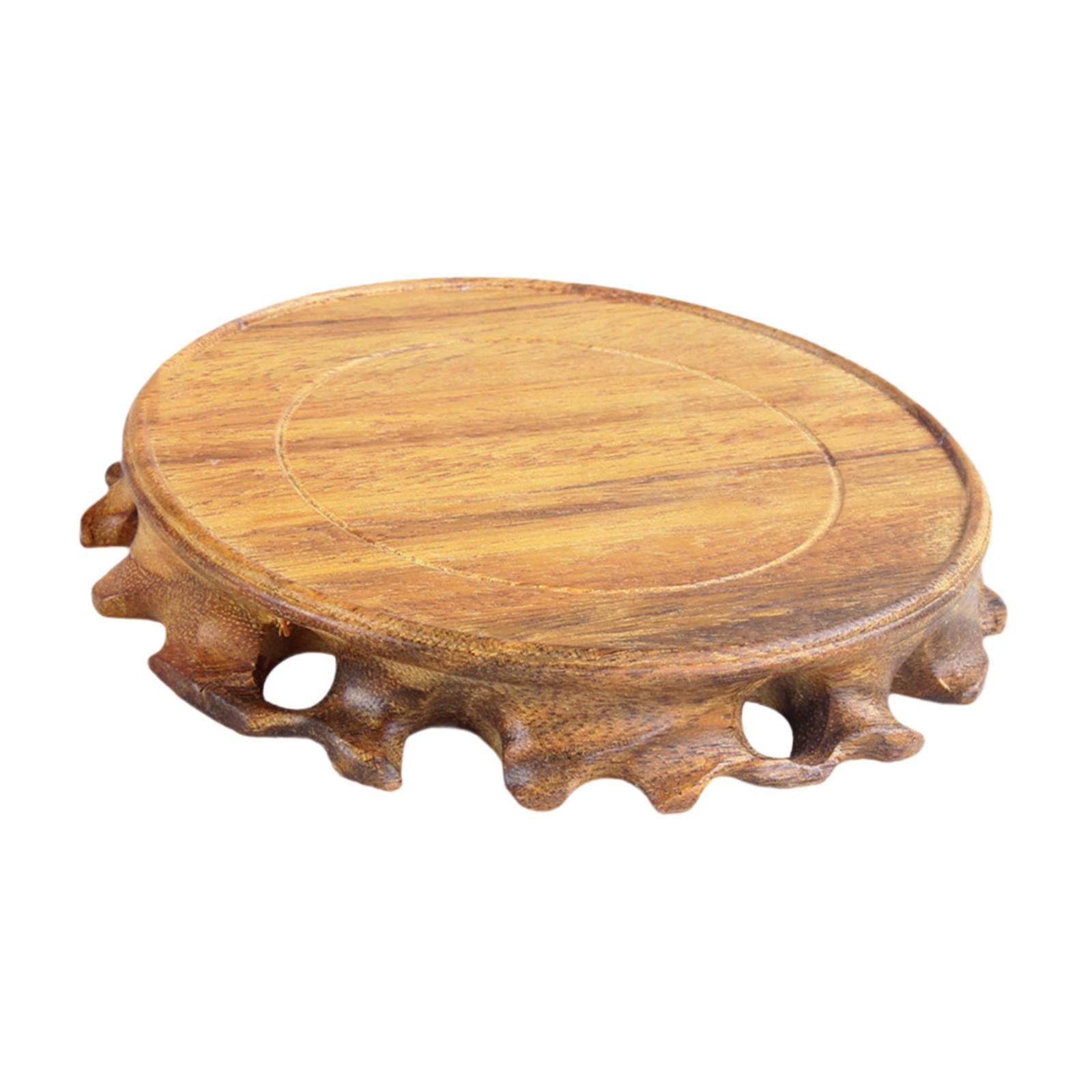 Bothyi - Tetera Con Base De Madera Retro, Base Para Acuario, Estatua De Buda, Soporte Para Jarrón, Base Para Bonsái De 12cm