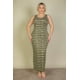 thumbnail image 1 of Vestido Largo Ajustado con Estampado Tie Dye de Talla Grande, 1 of 5