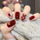 thumbnail image 1 of 24 Pcs Removable Fake Nail Sweetness Clear Checkered Heart Nail Patched,Full Cover Acrylic False Nails For Women And Girls, 1 of 2