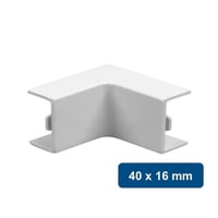 Globaltronics - Curva Interior Para Canaleta Pvc 40X16Mm