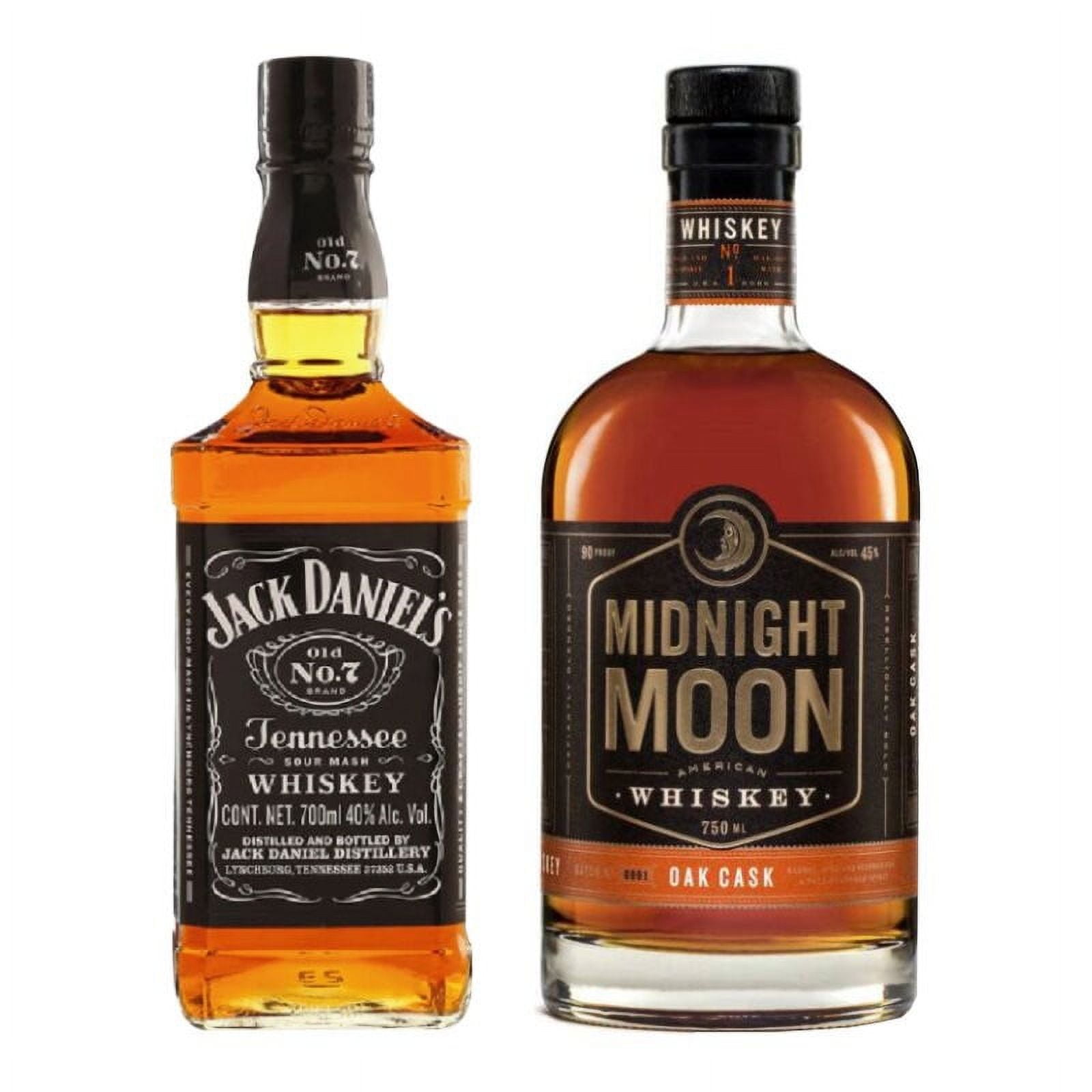 Whisky Mix 2 Bourbon: 1 Nº7 + 1 Midnigh Moon Oak, 750 Ml