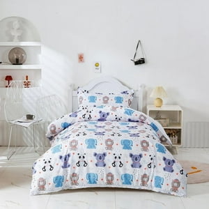 Milsleep - 3D Cartoon Color Animal Funda Nórdica Set Ropa De Cama Set Funda Nórdica Fundas De Almohada 480