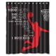 thumbnail image 1 of Cortina de ducha de Michael Jordan, juego de cortinas de baño con ganchos, tamaño 60 x 72 pulgadas, 1 of 3