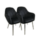 thumbnail image 1 of Pack 2 Poltronas Base Dorada Velvet Lux - Negra, 1 of 3