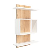 Fmfurniture - Mueble Organizador Baño Café Claro Y Blanco