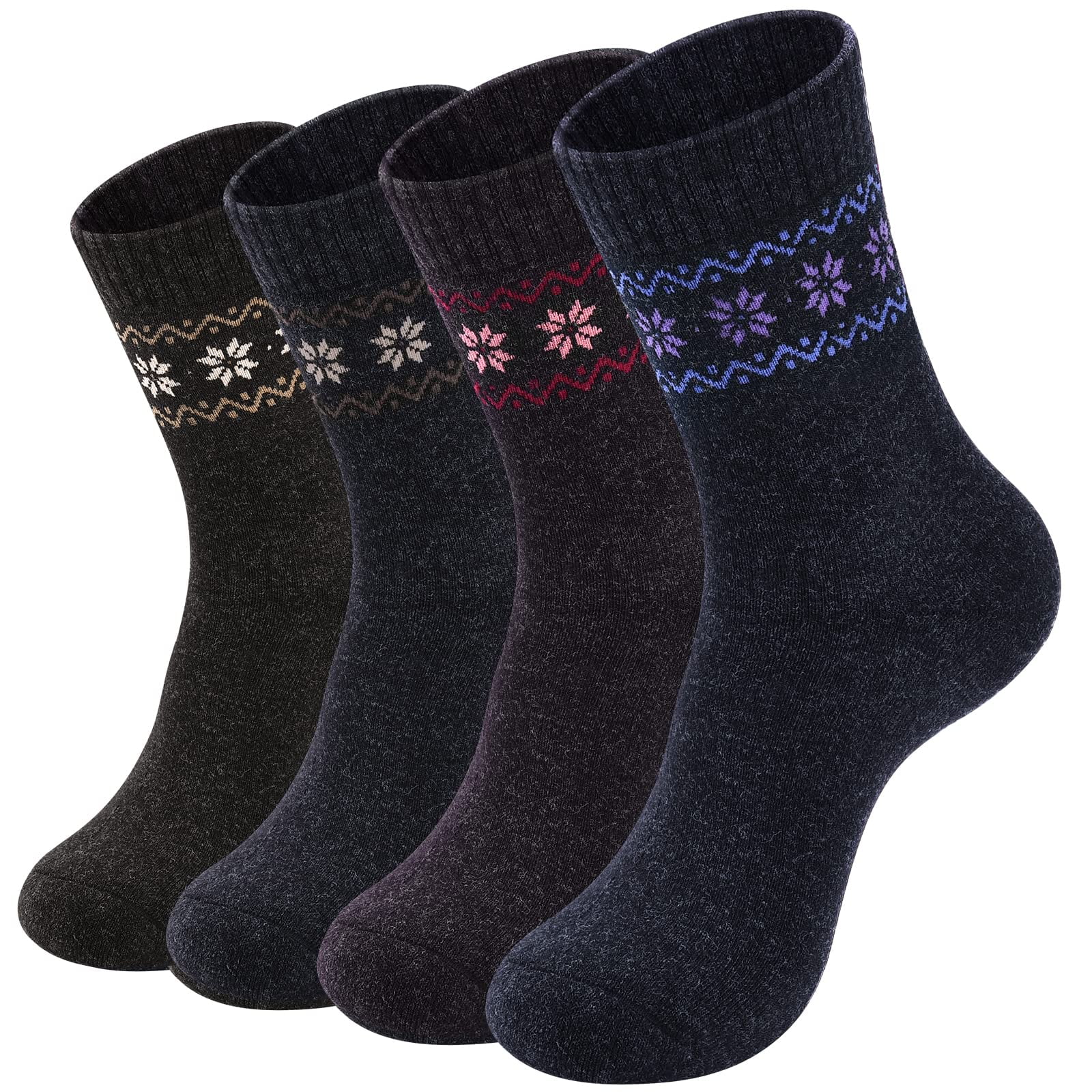 Pack 4 De Calcetines Ninetofivelife De Lana Merino Para Mujer