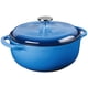 thumbnail image 1 of Dutch Oven Lodge, hierro fundido esmaltado de 4.5 cuartos de galón, azul caribeño, 1 of 8