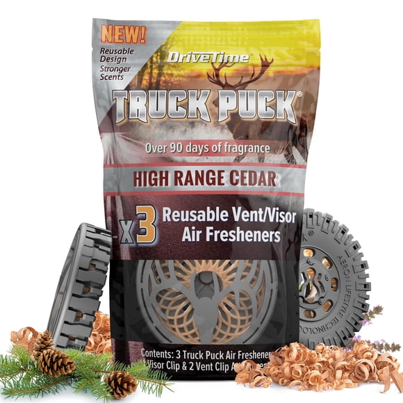 Ambientador Para Auto Truck Puck Con Fragancia A Cedro