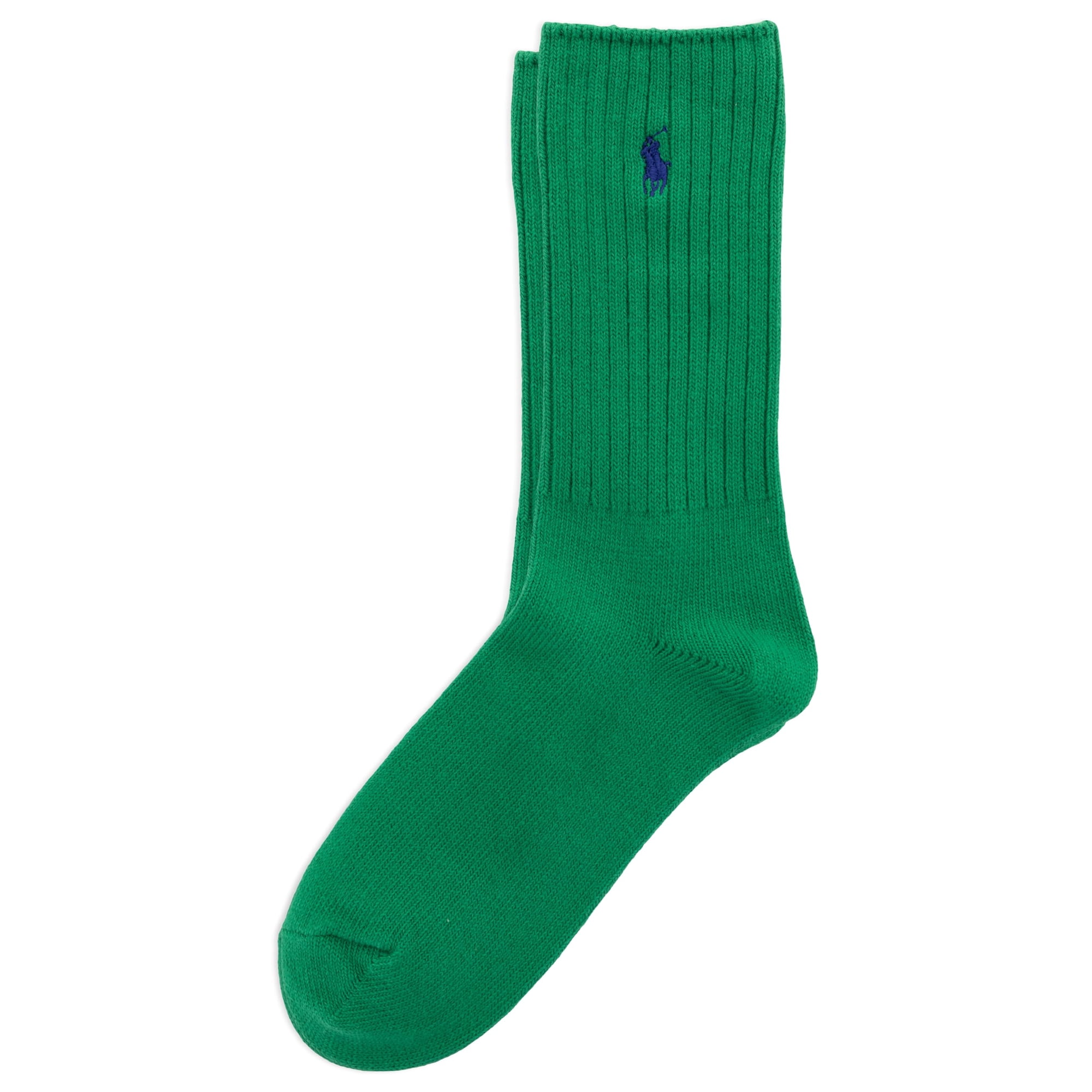 Calcetines Polo Ralph Lauren Basic Casual Crew Para Mujer, Color Verde Brillante