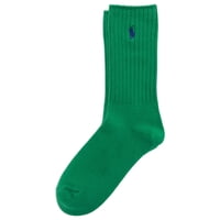 Calcetines Polo Ralph Lauren Basic Casual Crew Para Mujer, Color Verde Brillante