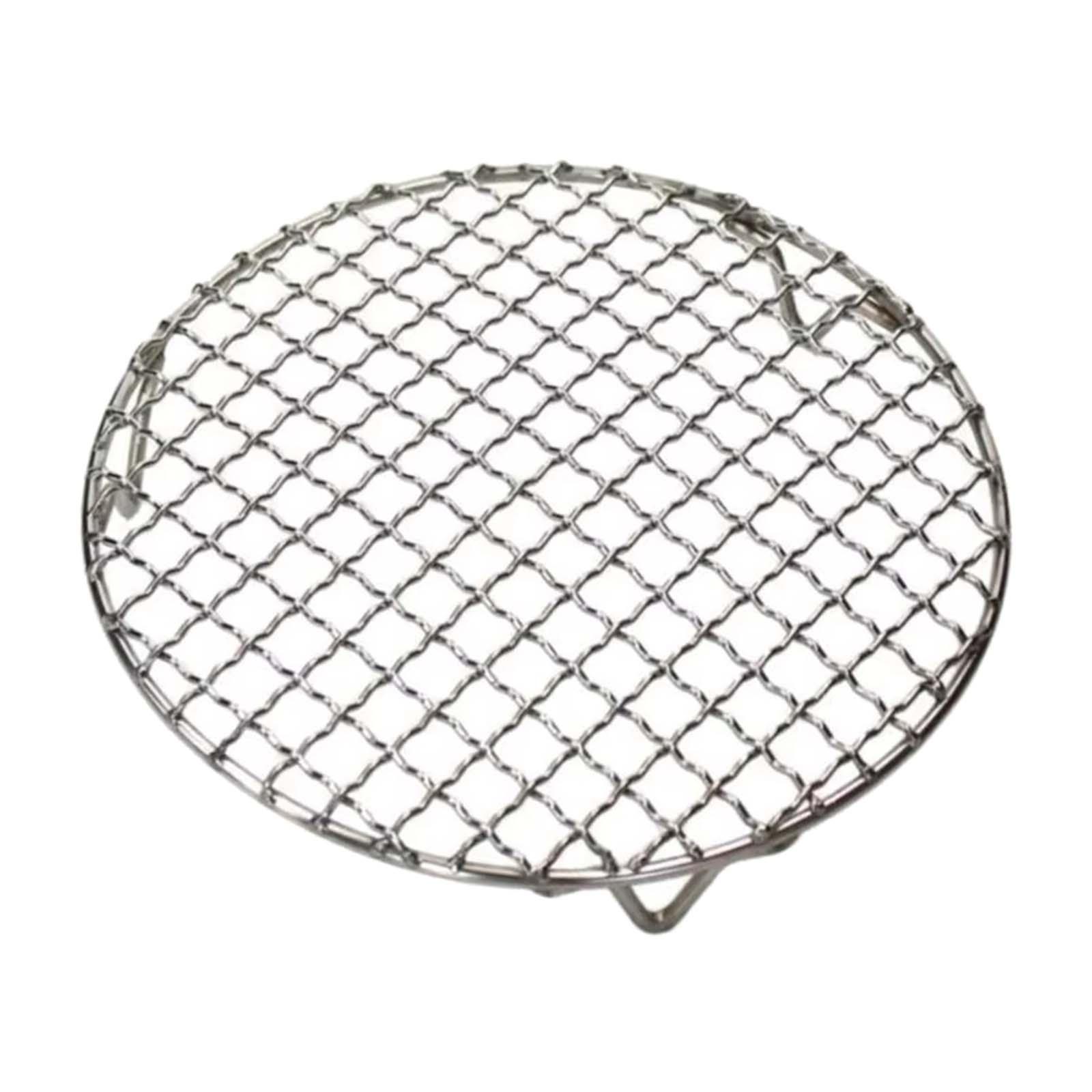 Ioensy - Asador De Alambre De Acero Inoxidable Con Patas, Rejilla Para Cocinar, Ideal Para Camping, Fiestas, Picnic, 29,5 Cm