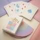thumbnail image 5 of Baraja de cartas pastel Shuffle Club Co, acabado lino italiano, 310 GSM, 5 of 9