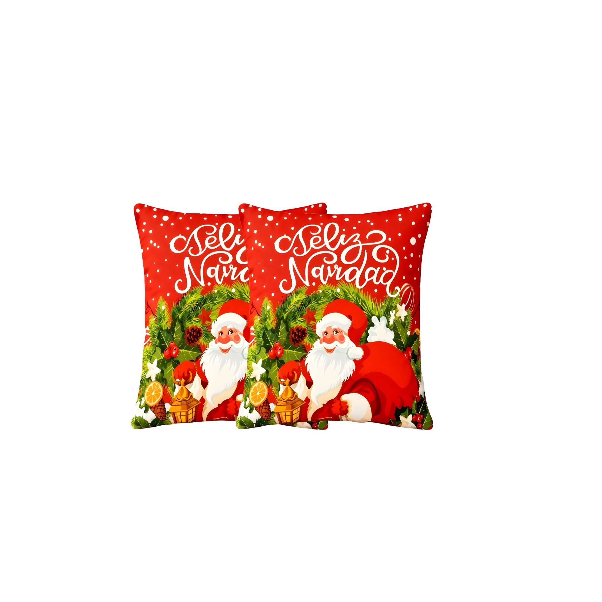 Genérico - Fundas Navidad Set De 2 Fundas Para Cojines De 45x45 Cm