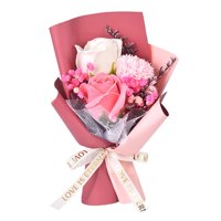 Bothyi - Ramo De Flores De Jabón, Flor De Jabón Perfumada Para Acción De Gracias, Aniversario, Boda, Papel De Pasta De Frijol De 20Cm