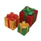 thumbnail image 1 of 3x Cajas De Regalo Iluminadas Navideñas Decorativas Para Chimenea De Patio Árbol De Navidad Estrella, 1 of 3
