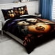 thumbnail image 2 of 3pcs Gothic Castle Skull Print Bedding Set - Soft, Breathable & Comfortable Duvet Cover for Bedroom, Guest Room & Dorm!, 2 of 3