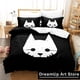 thumbnail image 1 of 3D Print Fashion Stray Game Cat Momo Bedding Set Boys Girls Twin Queen King Size Duvet Cover Pillowcase Bed boys Adult Bedroom, 1 of 5
