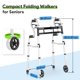 thumbnail image 3 of Walker DELOG Narrow plegable para personas mayores 3 en 1 con ruedas de 5 pulgadas, 3 of 6
