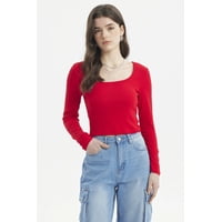 Fashionspark - Polera Mujer Rib Rojo - Ll