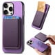 thumbnail image 1 of Funda de Cuero Magnética con Tarjetero para iPhone 16 Pro Max Cubierta Delgada Morado, 1 of 5