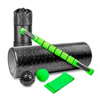 Genérico - Set Cilindro Yoga Foam Roller Con Barra Y Pelotas Pequeñas
