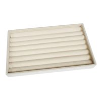 Magideal - Bandeja Apilable Para Joyas Portátil Multiusos Para Anillos Brazalete Para Pendientes , Bandeja Anillos Beige, Otros