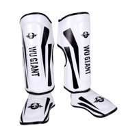 Ioensy - Espinilleras Pata Protectora Antideslizante Ajustable Para Espinilleras De Taekwondo Mma L Blanco