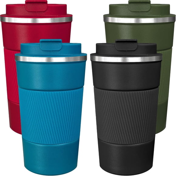 Taza de café aislante ATZNZIK, 510 ml, acero inoxidable, paquete de 4
