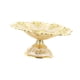 thumbnail image 2 of Cuenco de pedestal decorativo con relieve dorado, frutero, plato para servir aperitivos, bandeja de frutas para mesa de café, cafetería, bar, karaoke,, 2 of 5
