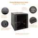 thumbnail image 3 of Armario de servidor de montaje en pared Tecmojo 12U IT Network Rack negro, 3 of 6