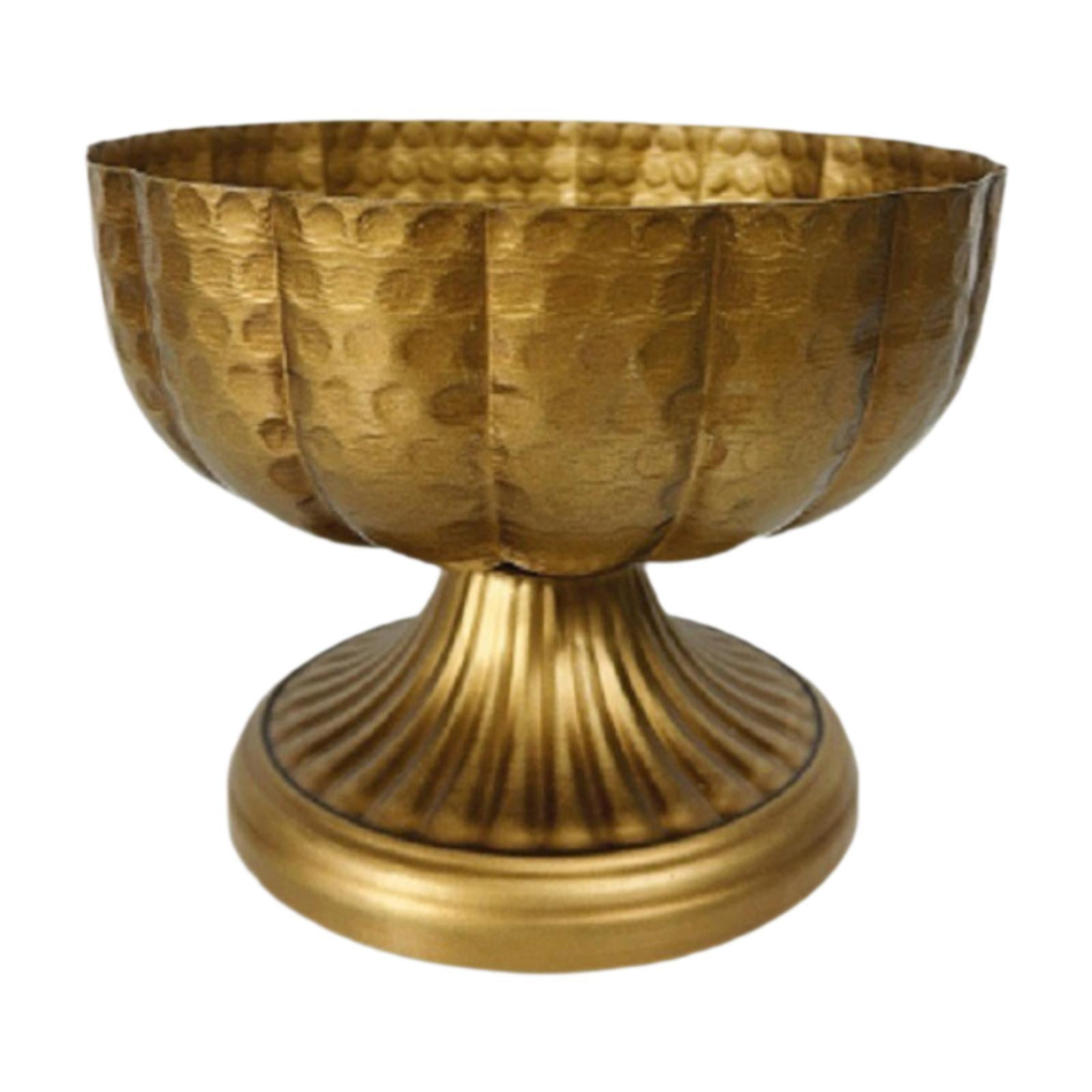 Magideal - Jardinera Macetero Decorativo Florero De Metal Y Soporte Para Flores De Estilo Francés Elegante Adecuado Para La Decoración Del Hogar En Salones Oro Profundo De 20 Cm