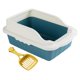 thumbnail image 3 of Bandeja De Arena Para Mascotas Con Pala Kitty Animales Peque?os Caja De Arena Para Gatos Con Parte Superior Abierta Azul S 27x18x15CM, 3 of 5